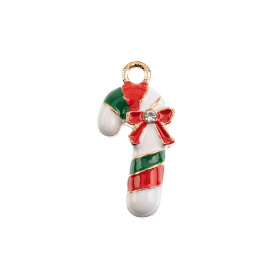 John Bead Sweet &#x26; Petite Candy Cane Holiday Charms, 8ct.